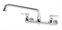 Krowne Silver Series Splash-Mounted Commercial Faucet with 8-Inch Centers and 10-Inch Swing Spout