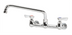 Thumbnail image #1 for Krowne Silver Series Splash-Mounted Commercial Faucet with 8-Inch Centers and 10-Inch Swing Spout