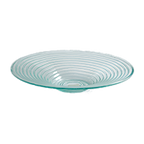Thumbnail image #1 for American Metalcraft Glacier GBG19 Round Swirled Recycled Glass Bowl, 128 oz., Green, 18" Dia. x 3-1/2"H