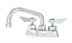 Thumbnail image #1 for Krowne Diamond Series Deck Mount Faucet with 6-Inch Swing Spout, 4-Inch Centers