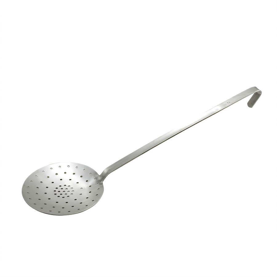 Product image #1 for Winco Heavy-Duty One-Piece Round Stainless Steel Perforated Skimmer, 6-1/4 Inch Bowl, 16 Inch Handle