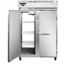 Thumbnail image #1 for Continental Refrigerator 2FNSSPT Two-Section Pass-Thru Reach-In Freezer with Stainless Steel Exterior & Interior