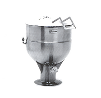 Legion LSP-50 50-Gallon Stationary Direct Steam Kettle with Pedestal Base