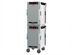 Thumbnail image #1 for Metro HotBlox™ Narrow Mobile Dual-Cavity Pass-Thru Insulated Holding Cabinet, 16-Pan, Analog, Solid Front / Clear Rear Doors