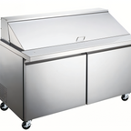 Thumbnail image #1 for Hurakan Megatop 60-Inch 2-Door Refrigerated Prep Table with 24-Pan Capacity