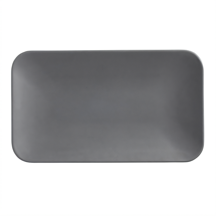 Product image #1 for American Metalcraft 12 x 7 Inch Rectangular Melamine Platter, Matte Grey