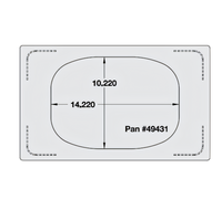 Miramar Stainless Steel Single-Size Template Adapter Plate for French Oven