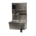 Thumbnail image #1 for Advance Tabco Wall Mounted Stainless Steel Hand Sink with 14 x 10 x 5 Bowl, Knee Valve, Gooseneck Faucet, Soap & Towel Dispenser