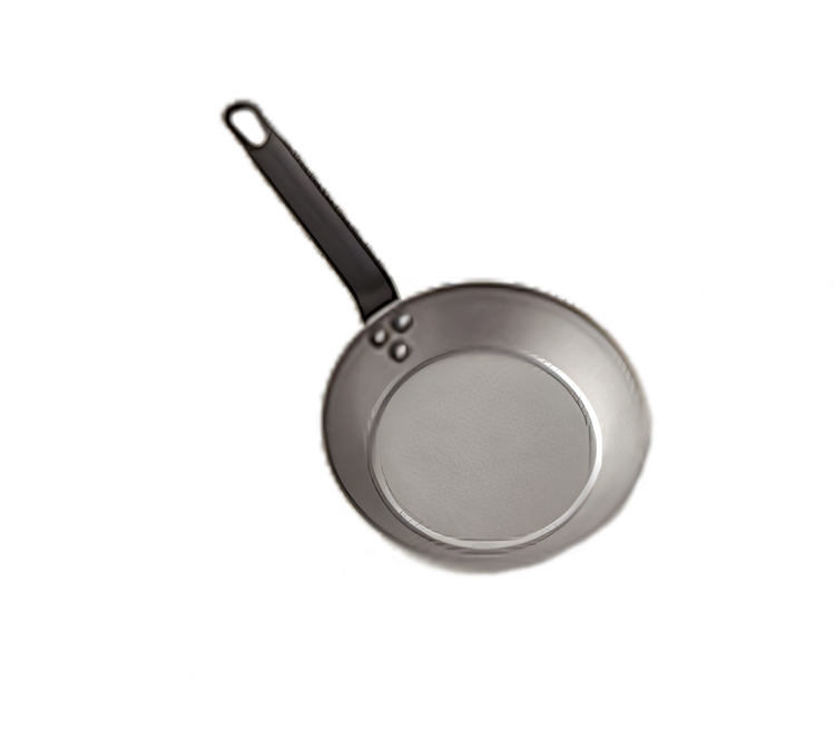 Product image #1 for American Metalcraft CSFP8 8 1/8 Inch Carbon Steel Fry Pan — Uncoated, Induction & Oven/Broiler Safe