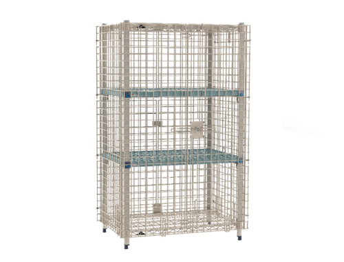 Product image #1 for MetroMax Q Stationary Open-Wire Security Cage with 2 Intermediate Shelves