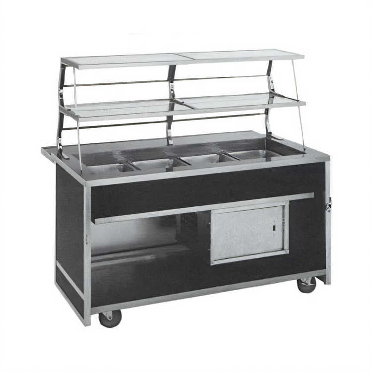 Product image #1 for Atlas Metal BLC-2-RM 2-Pan Mobile Refrigerated Cold Food Serving Counter with Recessed Top