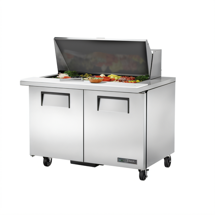 Product image #1 for True 48-Inch Mega-Top 2-Door Sandwich/Salad Prep Table, Self-Contained R290, 18-Pan Capacity