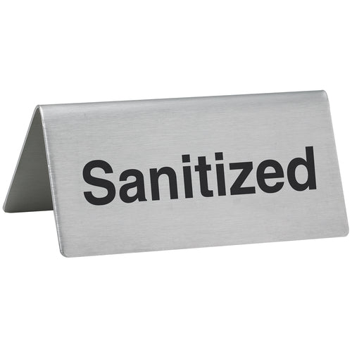 Product image #1 for Winco Sanitized Stainless Steel Tent Sign