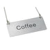 Thumbnail image #1 for Winco Stainless Steel Coffee Hanging Beverage Chain Sign with 12-Inch Chain