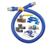 Thumbnail image #1 for Dormont Blue Hose 3/4-Inch ID x 48-Inch Moveable Gas Connector Kit with SnapFast Quick-Disconnect and Safety-Set