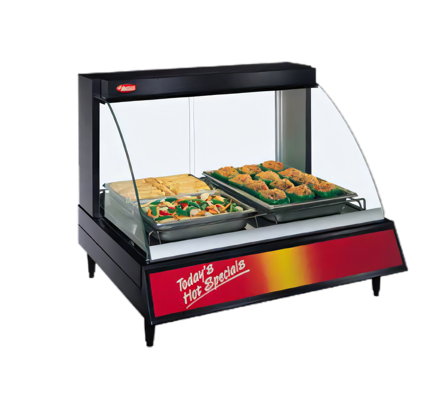 Product image #1 for Hatco Glo-Ray Designer Curved Glass Single-Shelf Heated Display Case, 20.63-Inch Countertop, 120V, 410W