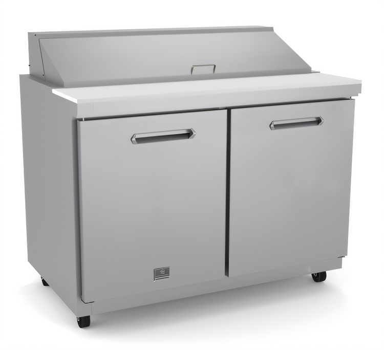 Product image #2 for Kelvinator Commercial KCHST48.12 48-1/4-Inch Two-Section Sandwich/Salad Prep Table, Self-Contained, 12 1/6-Pan Capacity