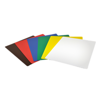 Omcan Polypropylene Color-Coded Flexible Cutting Board Set, 15 x 20 x 1/16 Inch, 6-Piece