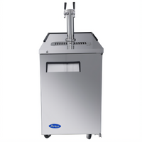 Atosa 23-Inch Direct Draw Draft Beer Cooler, 1/2-Barrel Capacity, Dual Faucet Tower, Stainless Steel