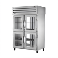 SPEC SERIES Pass-Thru Two-Section Glass Door Reach-In Refrigerator