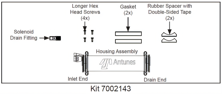 Product image #1 for Antunes VZN Ultrafilter Stainless Steel Housing Retrofit Kit for VZN-411V