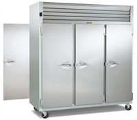 Traulsen Spec-Line R Series Three-Section Pass-Thru Heated Holding Cabinet, Half-Height Solid Doors, Stainless Steel, 32-Inch Deep