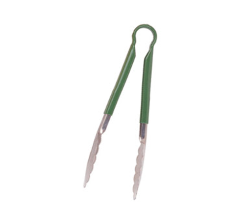 Product image #1 for Crestware 10-Inch Green Cool Grip Stainless Steel Vegetable Tongs