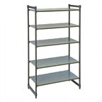 Thumbnail image #1 for Cambro Camshelving® Basics Plus CBU245484S5580 5-Tier Solid Polymer Shelving Starter Unit, 24 x 54 x 84 in, Brushed Graphite
