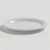 Jane 6-Inch Round White Melamine Bread & Butter Plate with Wide Rim