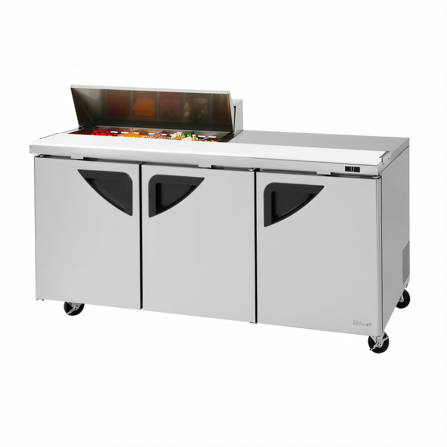 Product image #1 for Turbo Air Super Deluxe 72-5/8-Inch Three-Section Sandwich/Salad Prep Table with 10-Pan Opening