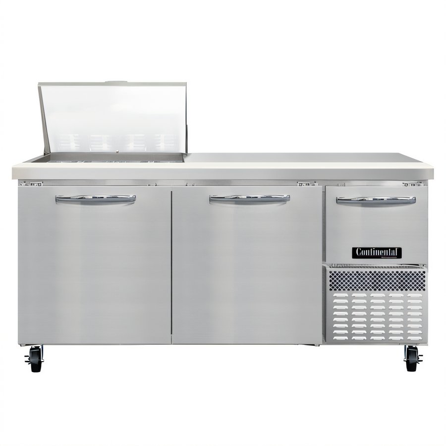 Product image #1 for Continental Refrigerator RA68N12M 68" Refrigerated Sandwich Prep Table with 12-Pan Capacity