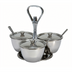 Thumbnail image #1 for Stainless Steel 3-Compartment Relish Server with 8 oz. Compartments