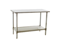 Eagle Spec-Master 132-Inch x 30-Inch Flat Top Stainless Steel Work Table with Undershelf
