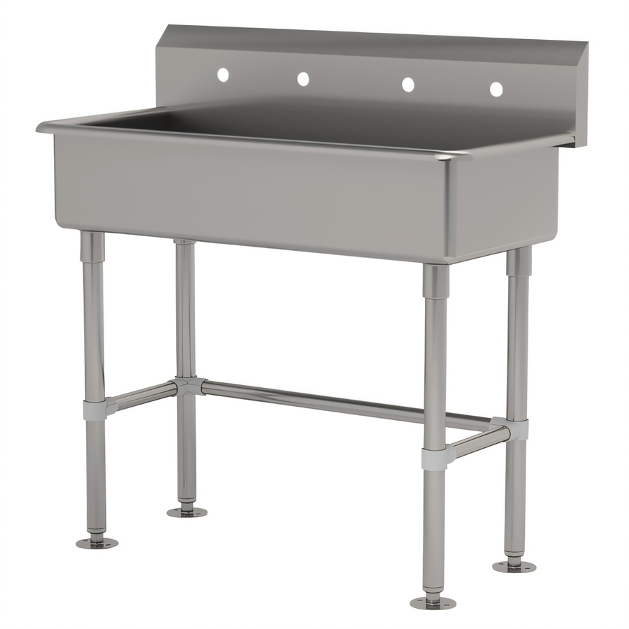 Product image #1 for Advance Tabco Multiwash 40-Inch Freestanding 304 Stainless Steel Hand Wash Sink with Splash Mount Faucet Provision