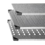 Thumbnail image #1 for Metro Super Erecta 1848LS 48"W x 18"D Louvered Embossed 304 Stainless Steel Shelf with Raised Ship's Edge