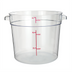 Thumbnail image #2 for Winco Clear Round Polycarbonate Food Storage Container, 6 Qt, Container Only