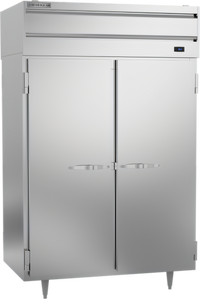 Beverage-Air P-Series Two-Section Pass-Thru Reach-In Refrigerator, 48.33 Cu. Ft., Top-Mounted Self-Contained, 4 Solid Doors