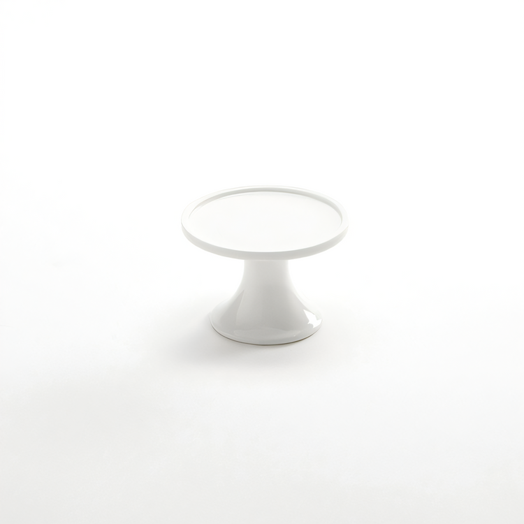 Product image #1 for American Metalcraft Prestige White Porcelain Round Cake Stand, 4-Inch Diameter x 3-Inch Height