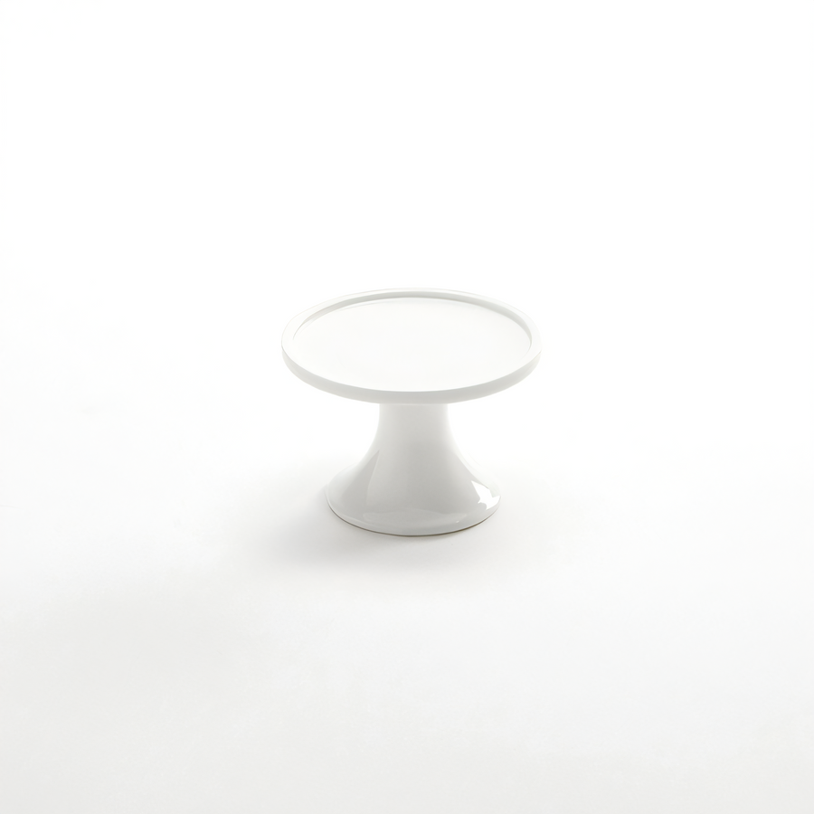 Product image #1 for American Metalcraft Prestige White Porcelain Round Cake Stand, 4-Inch Diameter x 3-Inch Height