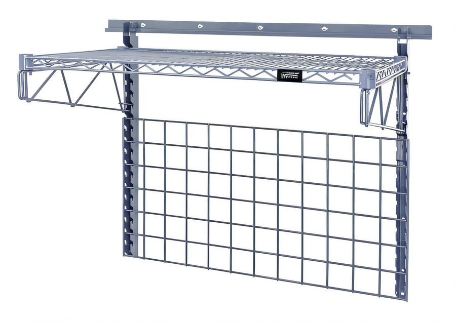 Product image #1 for Quantum Store Grid Medium-Duty Wall-Mounted Starter Shelf Kit with Grid Panel