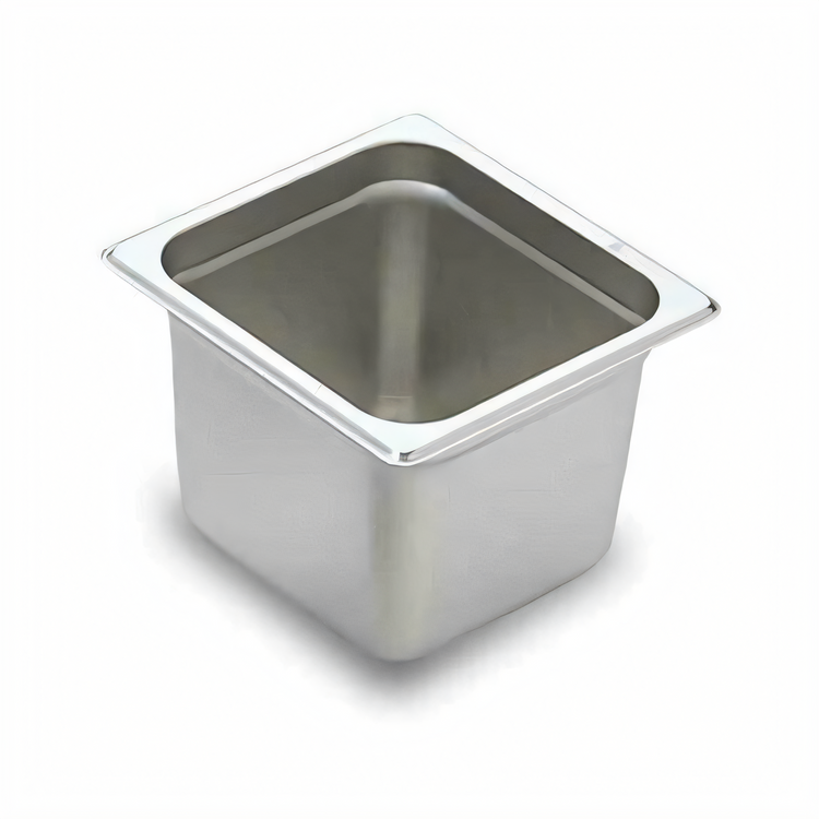 Product image #1 for 1/6 Size Solid Stainless Steel Steam Table Pan, 6-Inch Deep