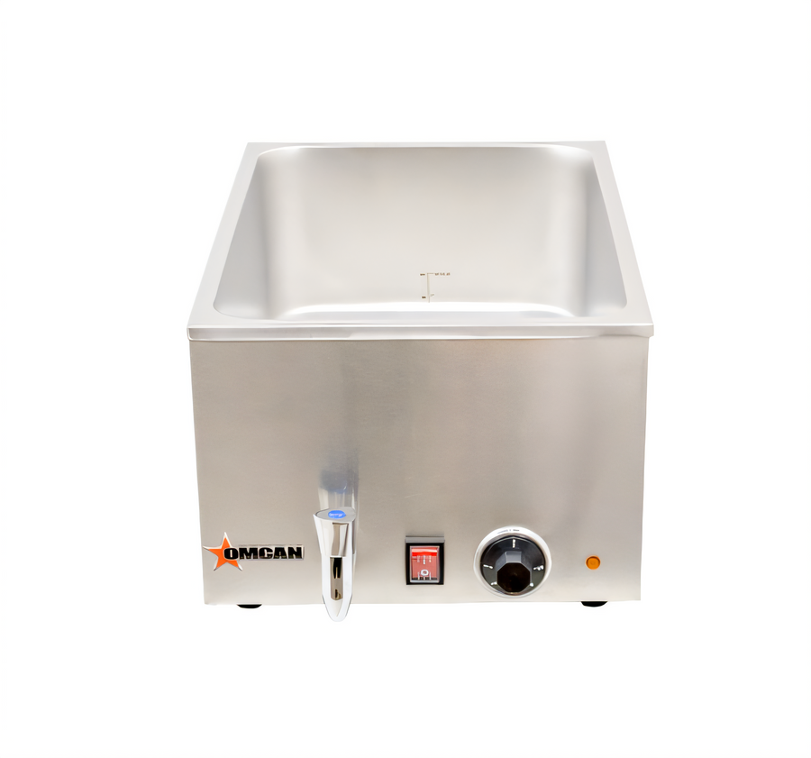 Product image #1 for Electric Countertop Wet Food Warmer, Stainless Steel, Thermostatic Controls, 1 Full-Size or 2 Half-Size Pan Capacity