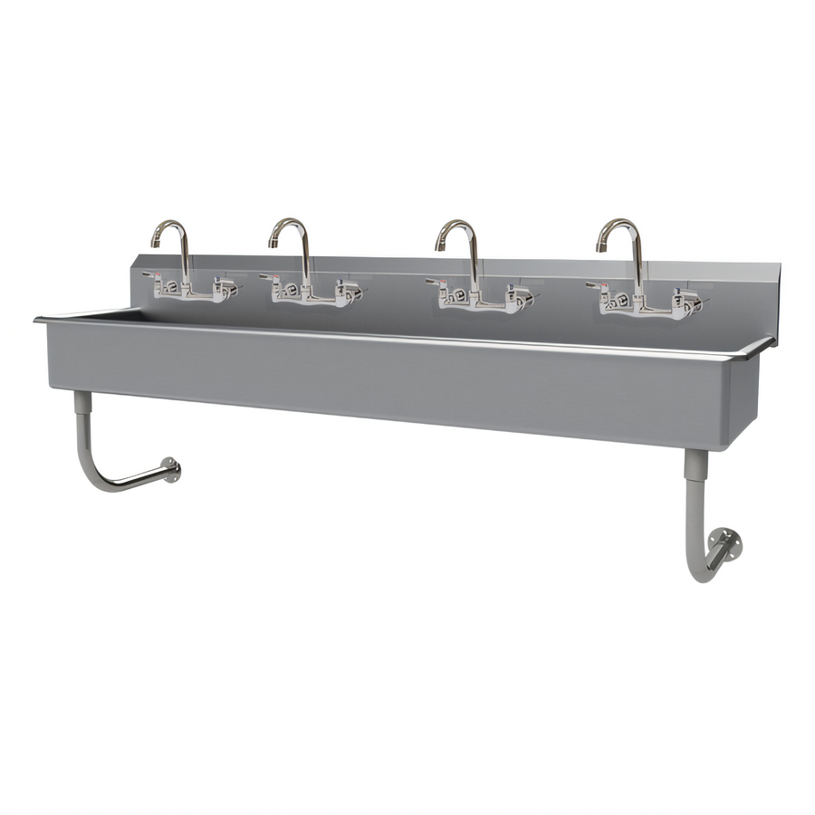 Product image #1 for Advance Tabco 80-Inch 4-Station Wall-Mounted Multiwash Hand Wash Sink with 4 Faucets