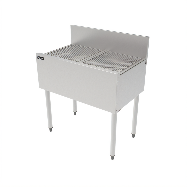 Product image #1 for Top Shelf TS Series 30-Inch Freestanding Stainless Steel Underbar Drainboard with Backsplash