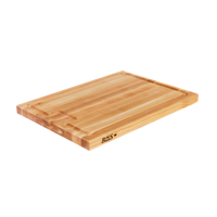 John Boos Boos Block AUJUS Professional Reversible Edge-Grain Maple Cutting Board with Sloped Groove and Hand Grips, 24 x 18 x 1-1/2 Inch