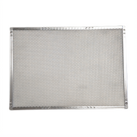 Omcan 15 x 21 Inch Rectangular Crimped Aluminum Pizza Screen