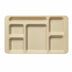 Thumbnail image #2 for Cambro Camwear 6-Compartment Rectangular Polycarbonate Compartment Tray, 9 x 15 Inch, Beige