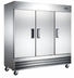 Thumbnail image #1 for Hurakan 81-Inch 3-Door Reach-In Freezer, 72 Cu. Ft., Stainless Steel Interior & Exterior