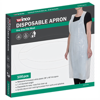 Winco BADP-2846 Plastic Aprons Case of 12