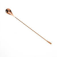 Barfly Classic Copper-Plated Stainless Steel Bar Spoon, 11-13/16 Inch